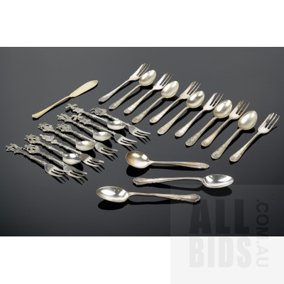 Assorted Vintage Silverplate Teaspoons and Dessert Forks