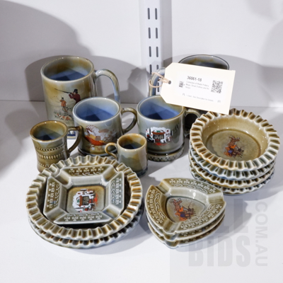 Collection of Wade Pottery Mugs, Small Dishes and Ashtrays