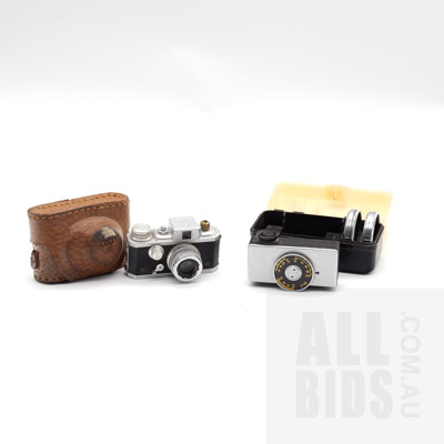 Vintage Kiku16 Model II Miniature/Spy Camera and Vintage Miniature Kodak Range Finder