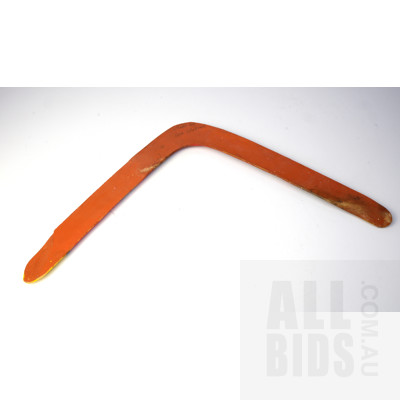 Ben Blackeney B 1937, Hand Carved and Painted Wooden Boomerang