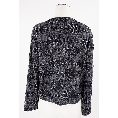 Riece Beaded Evening Jacket - 100% Silk with Rayon Lining