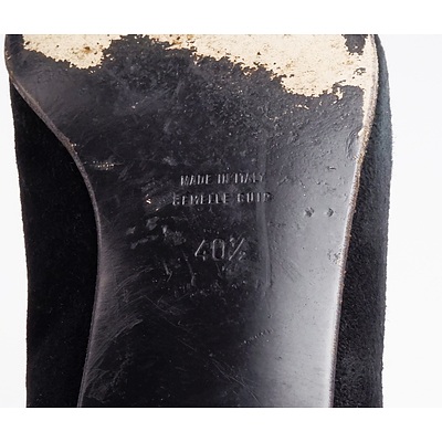 Celine Paris 'Ballerine' Flats - Black Suede/Patent Leather - In Original Box with Original Dust Bag