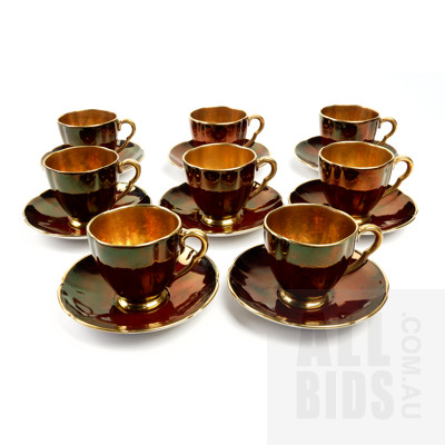 Carlton Ware Rogue Royale Demitasse Setting for Eight
