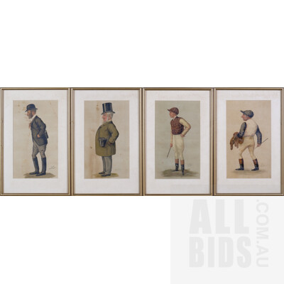 Four Antiquarian Vanity Fair Lithographs, Including Robert, George Barrett, Charlie Wood and Another