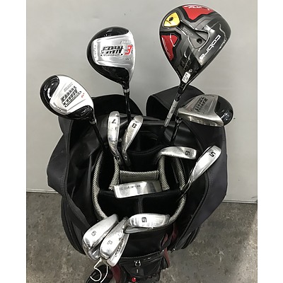 Shark Golf Bag With 12 Clubs and Accessories