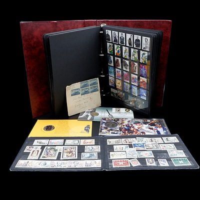 Collectable coins, Medallions and An Extensive Collection of Australian and European Stamps Including blocks of: Olympics, Coronation Golden Jubilee, Opening of Parliament and Much More