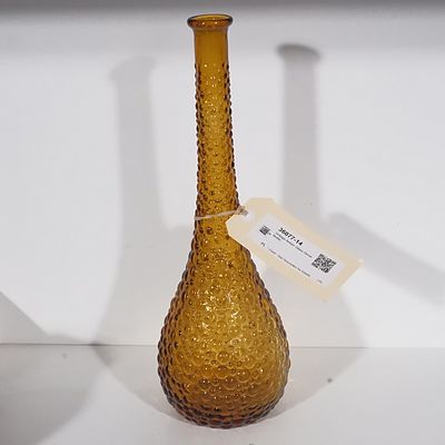Vintage Amber Glass Genie Bottle