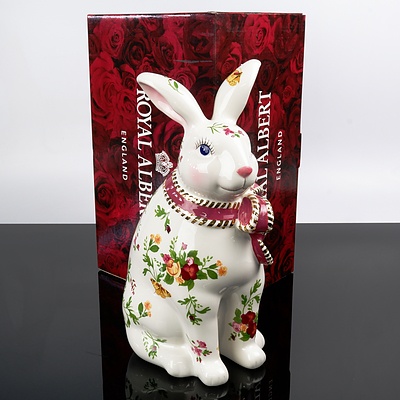 Royal Albert 'Old Country Roses' Pink Bunny Centerpiece