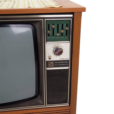 Vintage HMV Television in Timber Cabinet