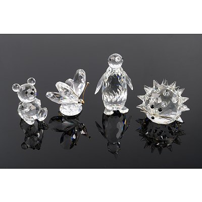 Four Swarovski Crystal Animal Figures (4)
