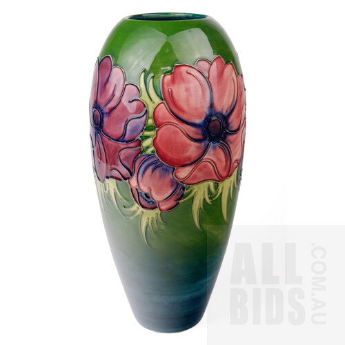 Tall Walter Moorecroft Anemone Vase