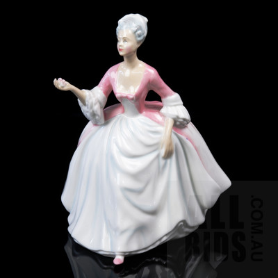 Royal Doulton 'Diana' 1988 Porcelain Figurine, Modelled By Peggy Davis 1990 - Signed to Base