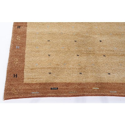 Afghan Gabbeh Nomadic Hand Knotted Thick Wool Rug