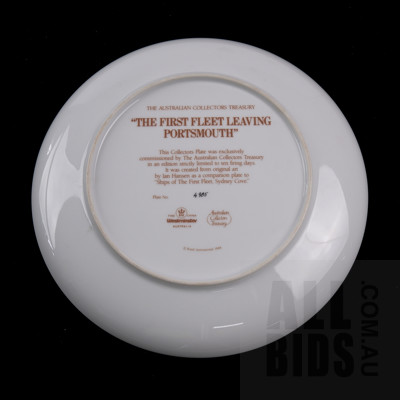 Limited Edition Westminster Display Plate - The First Fleet Leaving Portsmourth