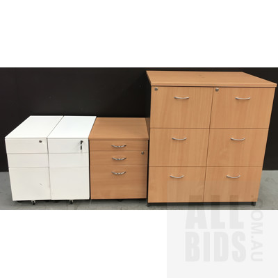 Large Assortment Of Office Storage Cabinets And One Table