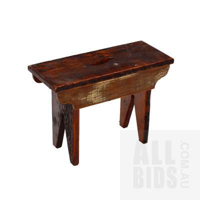 Small Rustic Timber Stool