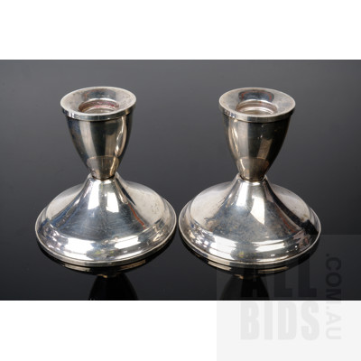 Pair of Vintage Duchin Creation Weighted Sterling Silver Candlesticks (2)