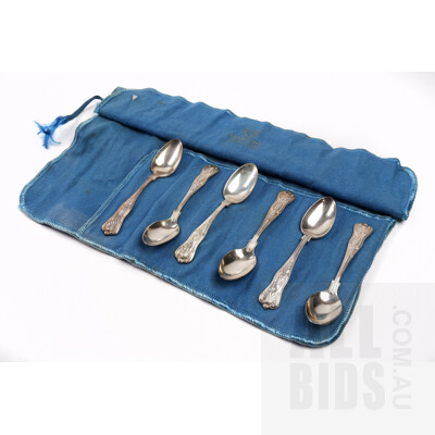 Set of Six Teaspoons - Marked US Navy and International Silver Co