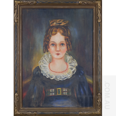 Mary Stuart Fowler, Portrait of Sarah A. Gibson, Oil on Canvas, 70 x 50 cm