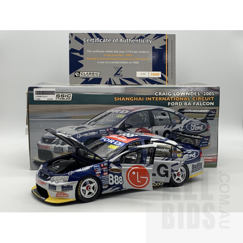 Classic Carlectables Craig Lowndes Ford BA Falcon 150/1000 1:18 Scale Model Car