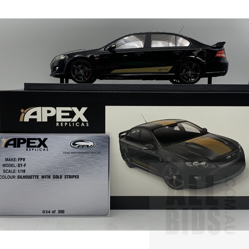 Apex Replicas Silhouette With Gold Stripes Ford FPV GT-F -034/300 - 1:18 Scale Model Car