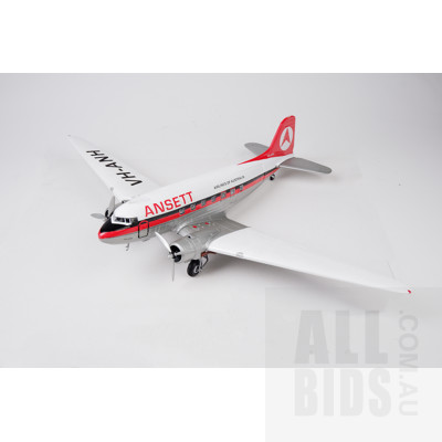Franklin Mint Precision Models Armour Collection Diecast 1:48 Ansett Airways Plane in Original Display Box