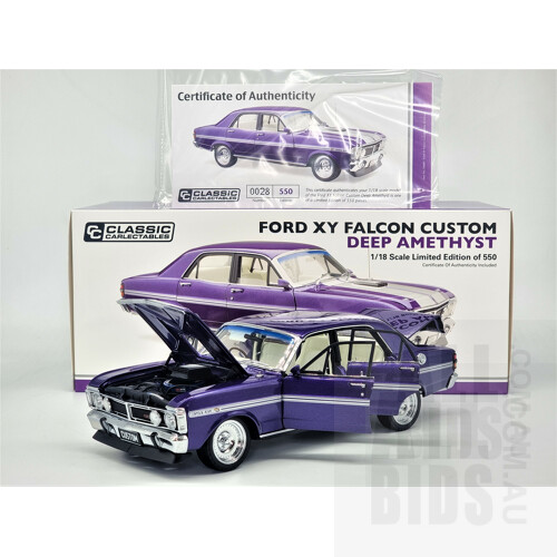 Classic Carlectables Ford XY Falcon Custom Deep Amethyst 28/500 1:18 Scale Model Car