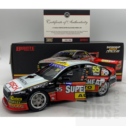 Biante - 2018 Ford FGX Sandown Supercheap Auto Racing Team Mostert/Moffat - 332/334 - 1:18 Scale Model Car
