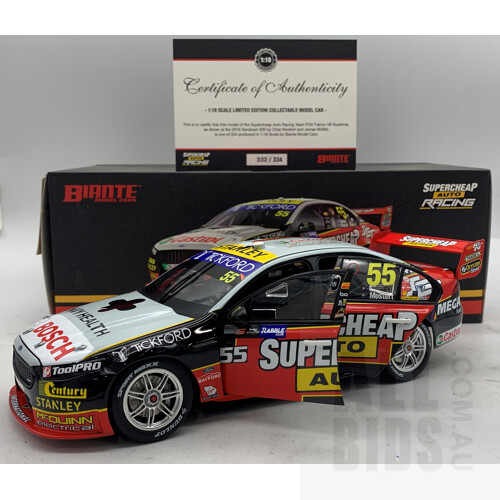 Biante - 2018 Ford FGX Sandown Supercheap Auto Racing Team Mostert/Moffat - 332/334 - 1:18 Scale Model Car