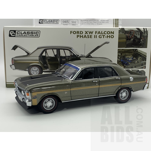 Classic Carlectables Ford XW Falcon Phase II GT-HO Reef Green 405/500 1:18 Scale Model Car
