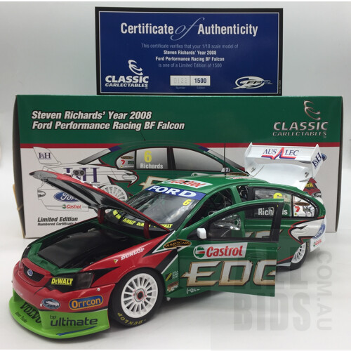 Classic Carlectables - 2008 Ford BF Falcon Team Castrol Edge - 122/1500 - 1:18 Scale Model Car