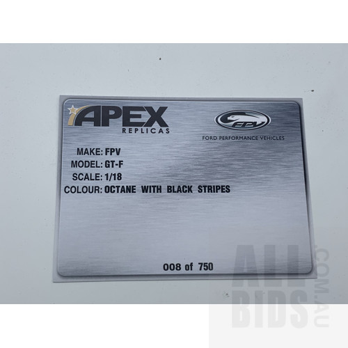 Apex Replicas Ford GT-F Octane 8/750 1:18 Scale Model Car