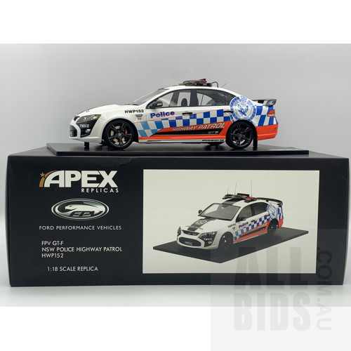 Apex Replicas Ford GT-F NSW Police Force - HWP152 715/906 1:18 Scale Model Car
