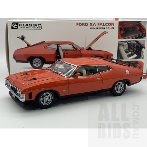 Classic Carlectables Ford XA Falcon Coupe Red Pepper 305/650 1:18 Scale Model Car
