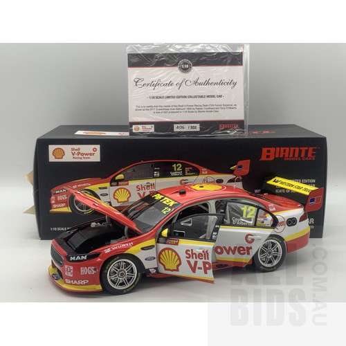 Biante 2017 Ford Falcon FGX Shell V-Power Racing Team 406/552 1:18 Scale Model Car