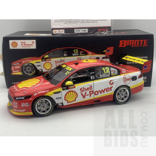 Biante 2017 Ford Falcon FGX Shell V-Power Racing Team 406/552 1:18 Scale Model Car