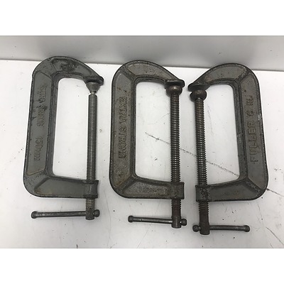 Fuller Extra Strong 150m G Clamps -Lot Of Three