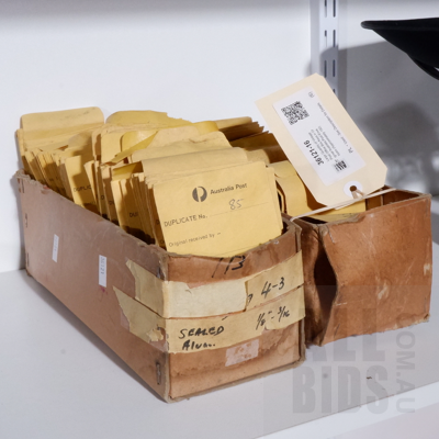 Large Quantity of Vintage Post Office Box Keys in Original Australia Post Envelopes (Approximately 150)
