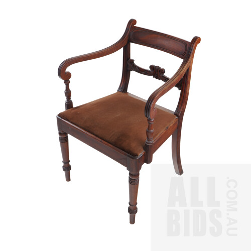 Regency Mahogany Carver Chair, Circa 1815