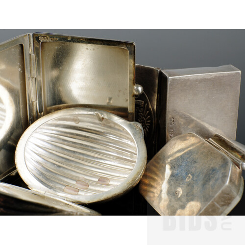 Four Various Small Hallmarked Silver Boxes, 56g Total