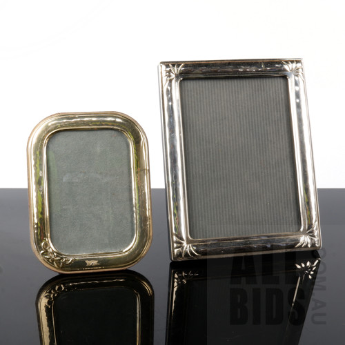 Two Italian Sterling Silver Photo Frames