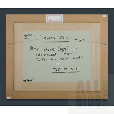 Charles (Hoppy) Hopgood (1917-1992), 'Misty Rain', Oil on Board, 34x44cm