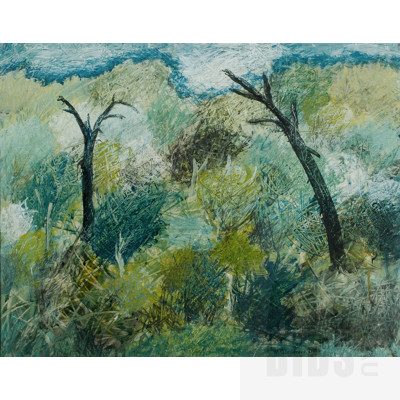 Harry Rosengrave (1899-1986), 'Bush Landscape, Dandenong Ranges, Victoria,' 1961       , Oil on Paper, 49.5x62cm 
