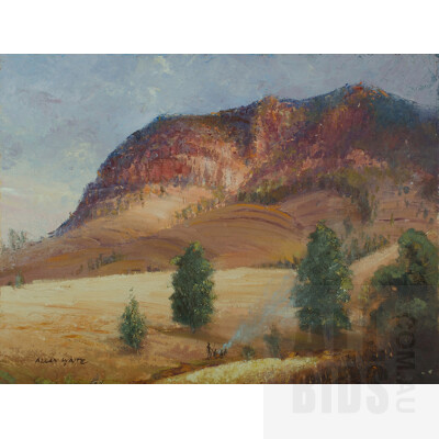 Allan Waite (1924-2010), 'Everard Ranges' (oil on canvas on board); & 'Aroona Valley' (oil on canvas board) (2), 30x40cm (each)