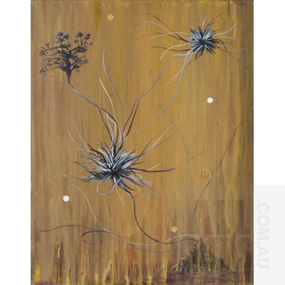 Gabrielle Courtenay, 'Ephemeral Tales of Gaia 1,' 2009, Acrylic & Metallic Paint, 35.5x28cm