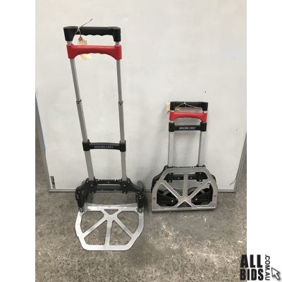 Magna Cart Folding Goods Trolleys - Lot Of Two