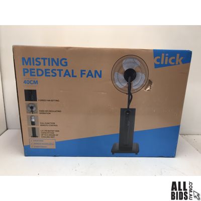 Click 40cm Misting Pedestal Fan
