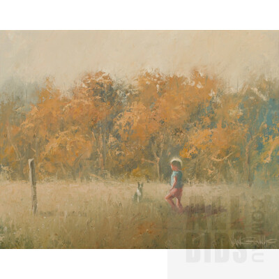 Ron van Gennip (b.1947), 'Autumn Afternoon', Oil on Canvas on Board, 34x44cm
