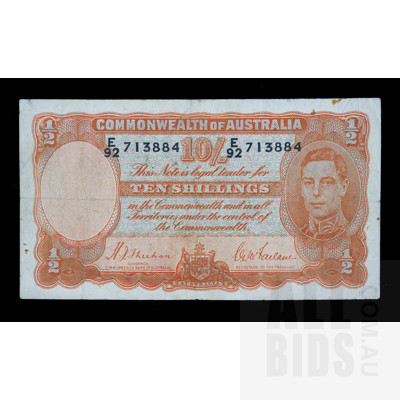 10/- 1939 Sheehan McFarlane Australian Ten Shilling Banknote R12 E92713884