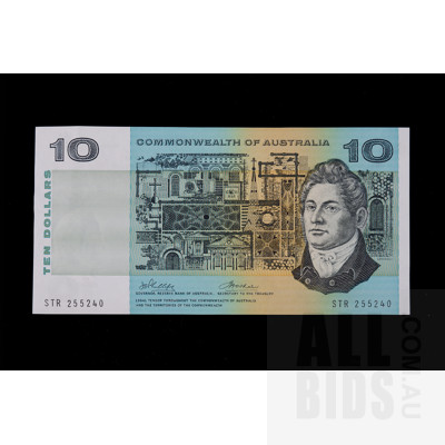 $10 1972 Phillips Wheeler Australian Ten Dollar Banknote R304 STR255240
